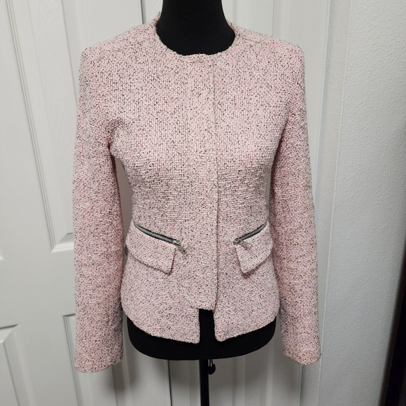 Helene London Pink & Black Tweed Blazer - Picture 1 of 14